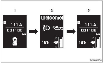 1- Screen when the engine is “OFF”.