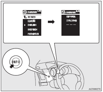 5. If you hold down the multi-information meter switch for about 2 seconds or