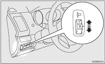 The angle of the headlamp beam varies depending upon the load carried by the