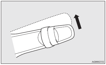 Move the lever in the direction of the arrow and release, to operate the wipers