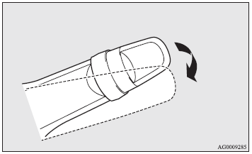 The washer fluid will be sprayed onto the windscreen by pulling the lever toward