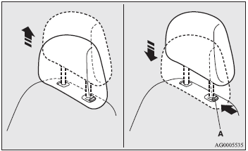 Adjust the head restraint height so that the centre of the Head restraint is