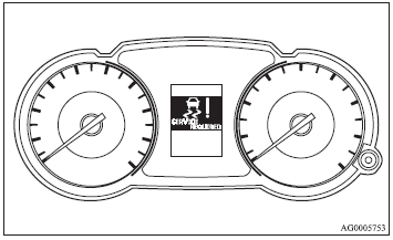 If an abnormal condition occurs in the system while driving, thedisplay