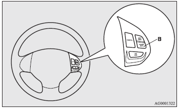 To decrease the speed in small amounts, press the “COAST SET” switch (B) for