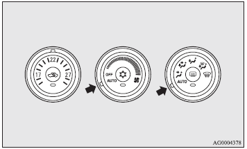 In normal conditions, use the system in the AUTO mode and follow these procedures: