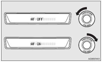 3. Select the desired setting for each mode to be turned ON and OFF as shown