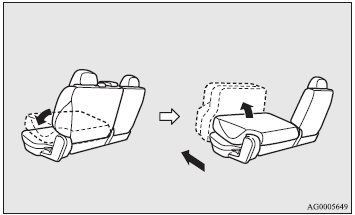 4. After these operations, lightly push the seat and seatback to make sure they