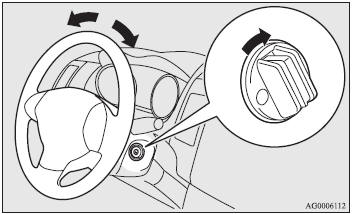 Turn the emergency key to the “ACC” position while moving the steering wheel