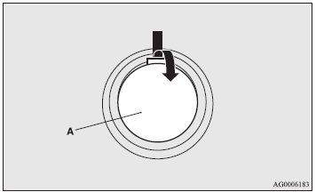 1. Open the lid (A) inside of the tailgate.