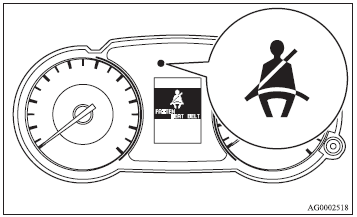 A tone and warning lamp are used to remind the driver to fasten the seat belt.