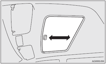 Slide the sunshade manually to open and close it.