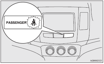 The front passenger seat belt warning lamp is located in the instrument panel.