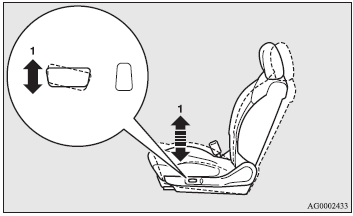 1- To move the front of the seat up and down