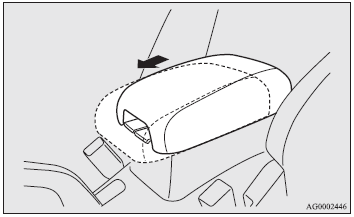 The lid of the floor console box can be moved forward and backward, and used