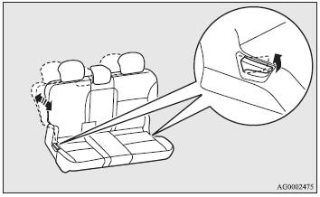 To adjust the seatback, lean forward slightly, slowly pull up the lever, then