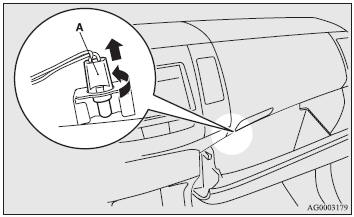 1. Turn the socket (A) anticlockwise and remove it.
