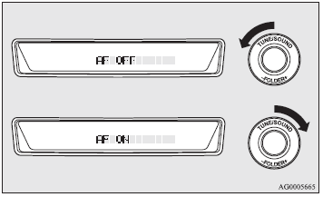 3. Select the desired setting for each mode to be turned ON and OFF as shown