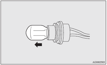 2. Remove the bulb from the socket.