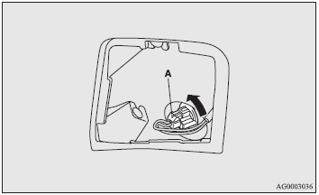 3. Turn the socket (A) anticlockwise and remove it.