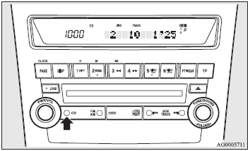 Push the CD button (2) if the discs are already in the autochanger.