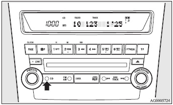 Push the CD button (2) if the discs are already in the CD autochanger.