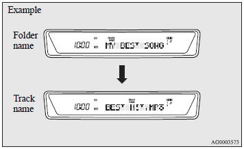 The autochanger can display folder and track titles for discs with converted