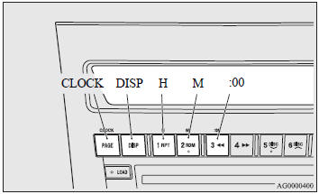 Set the time by pressing the various buttons as described below.