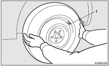 7. Turn the wheel nuts clockwise by hand to initially tighten them.