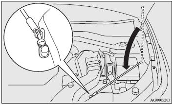 1. Unlatch the support bar and clip it in its holder.