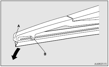 1. Lift the wiper arm off the window glass.