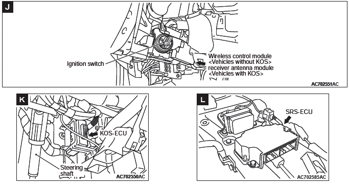 Mitsubishi Outlander. Component Locations