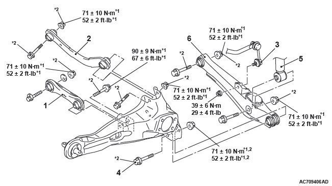 Mitsubishi Outlander. Rear Suspension