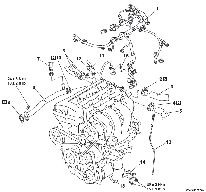 Mitsubishi Outlander. Engine Mechanical