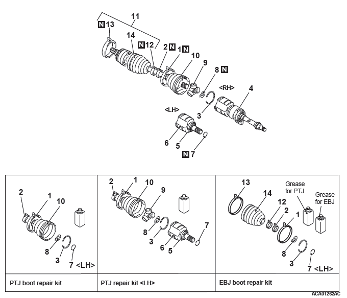 Mitsubishi Outlander. Front Axle