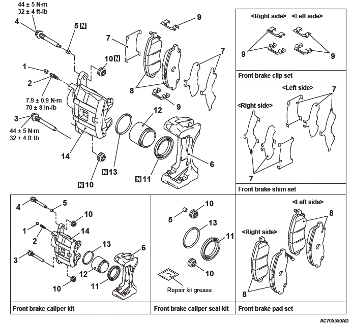 Mitsubishi Outlander. Basic Brake