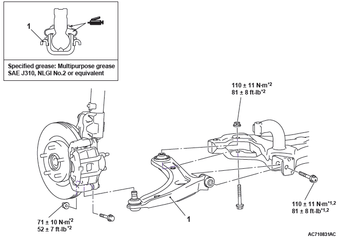 Mitsubishi Outlander. Front Suspension