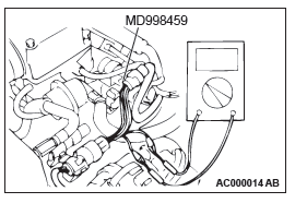 Mitsubishi Outlander. Harness Connector Inspection