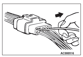 Mitsubishi Outlander. Harness Connector Inspection