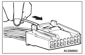 Mitsubishi Outlander. Harness Connector Inspection