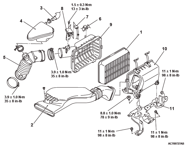 Mitsubishi Outlander. Intake and Exhaust