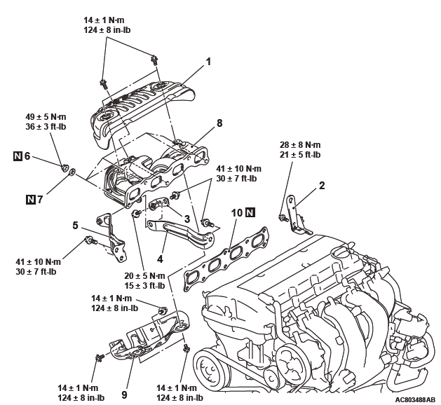 Mitsubishi Outlander. Intake and Exhaust