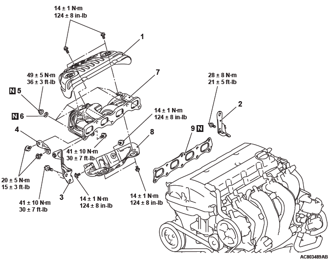 Mitsubishi Outlander. Intake and Exhaust