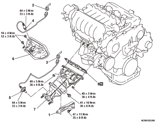 Mitsubishi Outlander. Intake and Exhaust