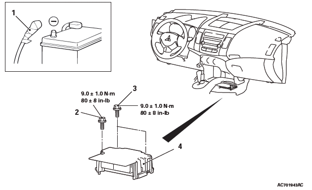 Mitsubishi Outlander. Supplemental Restraint System (SRS)