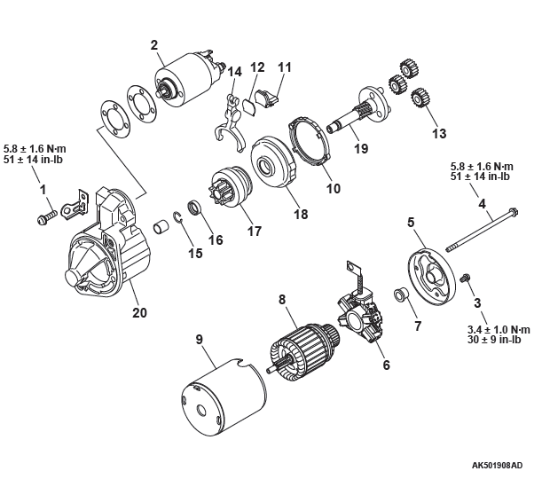 Mitsubishi Outlander. Engine Electrical