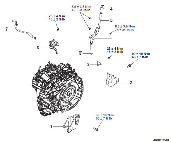 Mitsubishi Outlander. Continuously Variable Transaxle Overhaul