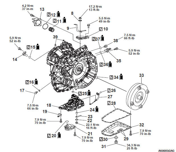 Mitsubishi Outlander. Continuously Variable Transaxle Overhaul