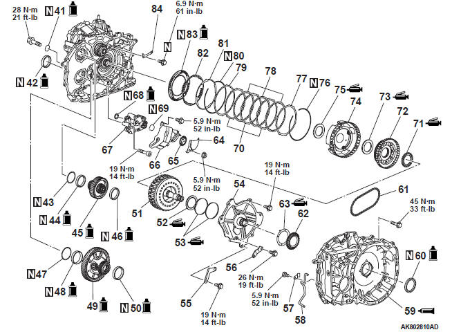 Mitsubishi Outlander. Continuously Variable Transaxle Overhaul