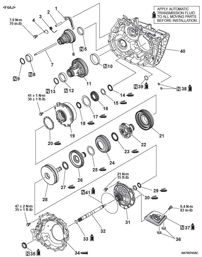 Mitsubishi Outlander. Automatic Transaxle Overhaul