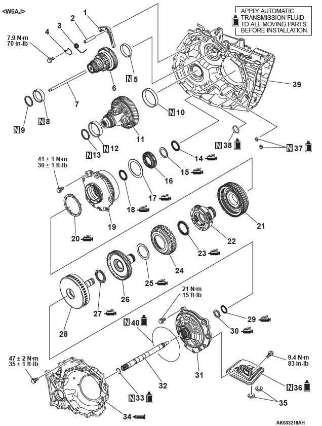 Mitsubishi Outlander. Automatic Transaxle Overhaul